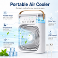 Portable Air Cooler Mini USB Personal Fan with Water Tank, Compact Desktop Cooling Fan for Bedroom, Office, Study Table & Travel