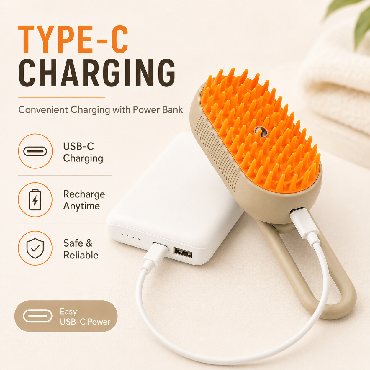ZUVIFY 3-in-1 Pet Grooming Brush with Fine Mist Spray, Soft Silicone Bristles & USB-C Charging – Hair Removal Brush for Cats and Small Dogs